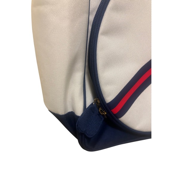 Ralph Lauren Polo Player Diaper Bag Tote White Navy Red Striped Logo - Picture 2 of 8